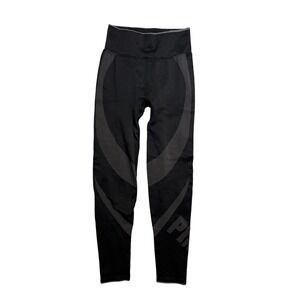 PINK ACTIVE Black Seamless Leggings‎ Size M Athletic Workout Gym Fitness